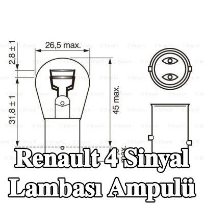 BOSCH Sinyal lambası ampulü P21/5W, 12V — Renault 4