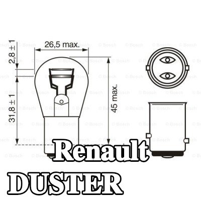 BOSCH لمبة مؤشر P21/5W, 12V — 2012 Renault Duster