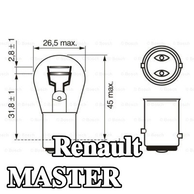 BOSCH لمبة مؤشر P21/5W, 12V — Renault Master