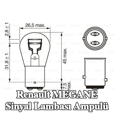 BOSCH Sinyal lambası ampulü P21/5W, 12V — Renault Megane
