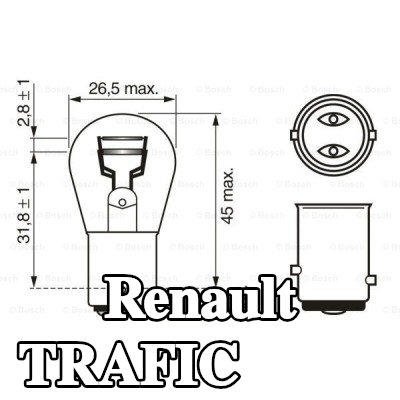 BOSCH لمبة مؤشر P21/5W, 12V — Renault Trafic