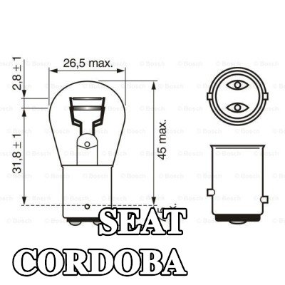 BOSCH لمبة مؤشر P21/5W, 12V — SEAT Cordoba