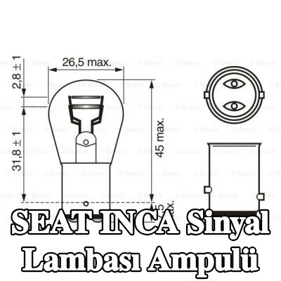 BOSCH Sinyal lambası ampulü P21/5W, 12V — SEAT Inca
