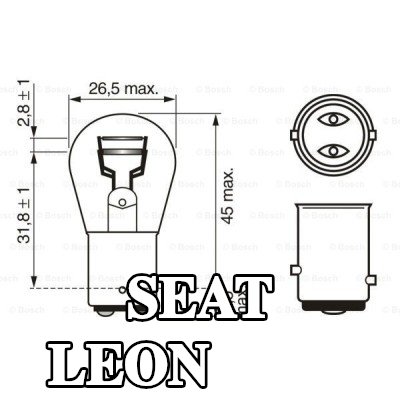 BOSCH لمبة مؤشر P21/5W, 12V — 2002 SEAT Leon