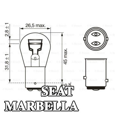 BOSCH لمبة مؤشر P21/5W, 12V — SEAT Marbella