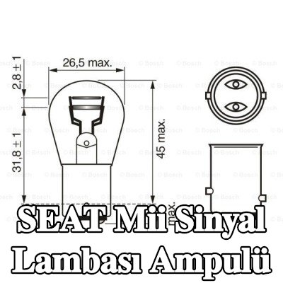 BOSCH Sinyal lambası ampulü P21/5W, 12V — SEAT Mii