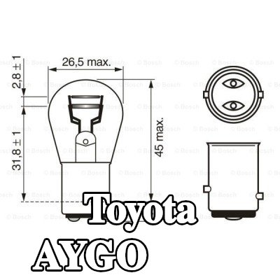 BOSCH لمبة مؤشر P21/5W, 12V — Toyota Aygo