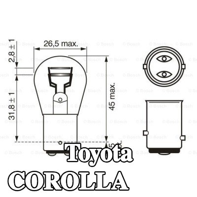 BOSCH لمبة مؤشر P21/5W, 12V — 2002 Toyota Corolla