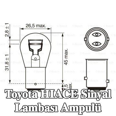 BOSCH Sinyal lambası ampulü P21/5W, 12V — 2012 Toyota Hiace