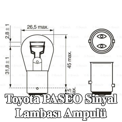 BOSCH Sinyal lambası ampulü P21/5W, 12V — Toyota Paseo