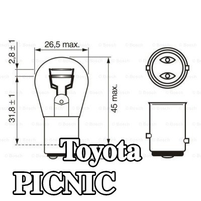 BOSCH لمبة مؤشر P21/5W, 12V — Toyota Picnic