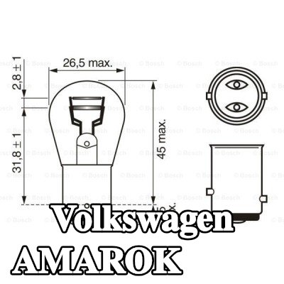 BOSCH لمبة مؤشر P21/5W, 12V — Volkswagen Amarok