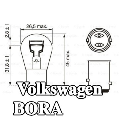 BOSCH لمبة مؤشر P21/5W, 12V — 2002 Volkswagen Bora