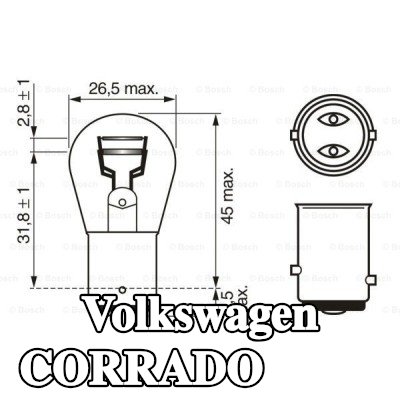 BOSCH لمبة مؤشر P21/5W, 12V — Volkswagen Corrado