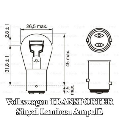 BOSCH Sinyal lambası ampulü P21/5W, 12V — Volkswagen Transporter