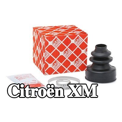 FEBI BILSTEIN طقم غطاء مفصل CV, عمود الإدارة المحور الأمامي, على جانب ناقل الحركة, مطاط — Citroën Xm