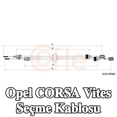 COFLE Vites seçici kablosu Çift Kablo Çekme — 2002 Opel Corsa