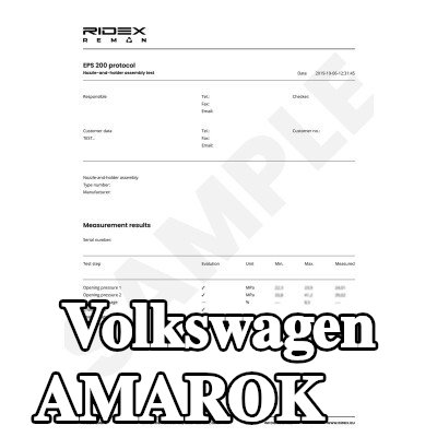 RIDEX REMAN حاقن Common Rail (CR), مع حلقة مانعة للتسرب — Volkswagen Amarok