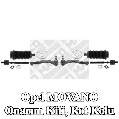 MAPCO Onarım Kiti, bağlantı çubuğu Ön Aks Sol, Ön Aks Sağ, aks mafsalı ile birlikte, kelepçeli, direksiyon körüğü — Opel Movano