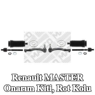 MAPCO Onarım Kiti, bağlantı çubuğu Ön Aks Sol, Ön Aks Sağ, aks mafsalı ile birlikte, kelepçeli, direksiyon körüğü — 2002 Renault Master