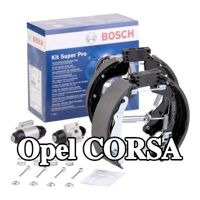 BOSCH مجموعة فرامل أسطوانية مع الملحقات, مع أسطوانة فرامل العجلة — 2000 Opel Corsa
