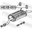 FEBEST Egzoz bağlantı kiti, arka susturucu — Honda Element (2)