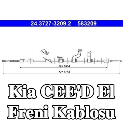 ATE El freni kablosu 1742mm — 2012 Kia Cee'd