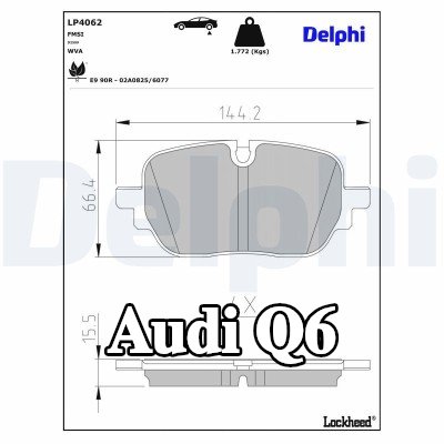 DELPHI مجموعة وسادات الفرامل — Audi Q6