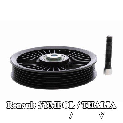 VAICO بكرة الانحراف/التوجيه, حزام V-ribbed Q+, جودة الشركة المصنعة للمعدات الأصلية, Outer Diameter: 132mm — 1998 Renault Symbol / Thalia