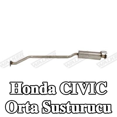 WALKER Orta susturucu 1660mm, montaj parçaları olmadan — 2002 Honda Civic