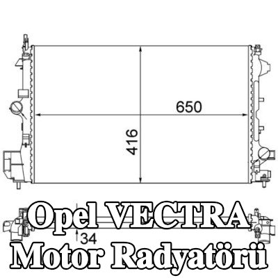 MAHLE Motor radyatörü — Opel Vectra