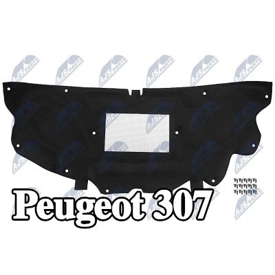 NTY مادة عازلة للصوت, حجرة المحرك غطاء المحرك — Peugeot 307