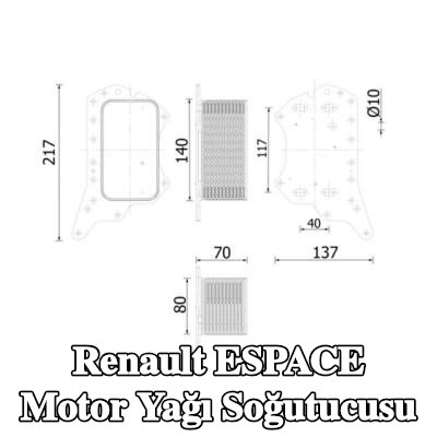 MAHLE Conta/sızdırmazlık elemanları ile motor yağı soğutucusu — Renault Espace