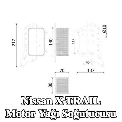 MAHLE Conta/sızdırmazlık elemanları ile motor yağı soğutucusu — Nissan X-trail