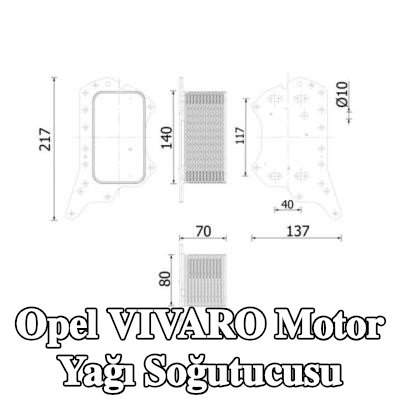 MAHLE Conta/sızdırmazlık elemanları ile motor yağı soğutucusu — 2016 Opel Vivaro