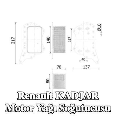 MAHLE Conta/sızdırmazlık elemanları ile motor yağı soğutucusu — Renault Kadjar