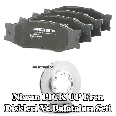 RIDEX Fren diskleri ve balataları seti Ön Aks, Havalandırmalı — 1997 Nissan Pick Up