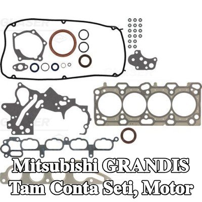 GLASER Tam Conta Seti, krank mili contalı motor, valf gövdesi contalı, yağ karteri contası olmadan — Mitsubishi Grandis