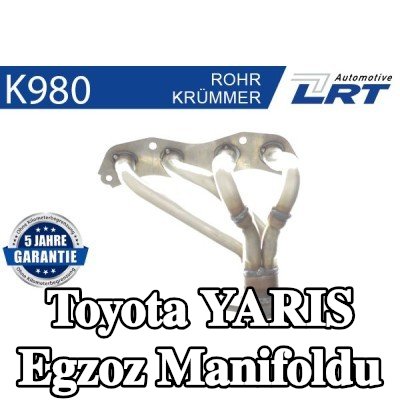 LRT Montaj parçaları ile egzoz manifoldu — Toyota Yaris