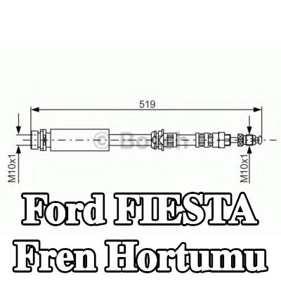 BOSCH Fren hortumu 473mm — 2004 Ford Fiesta