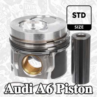 ET ENGINETEAM Silindir pistonu 3-4, piston segmanları ile, piston segman taşıyıcısı ile — 2001 Audi A6