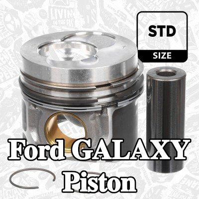 ET ENGINETEAM Silindir pistonu 3-4, piston segmanları ile, piston segman taşıyıcısı ile — 2003 Ford Galaxy