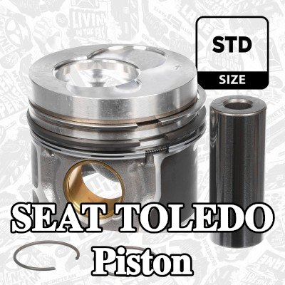 ET ENGINETEAM Silindir pistonu 3-4, piston segmanları ile, piston segman taşıyıcısı ile — 2000 SEAT Toledo