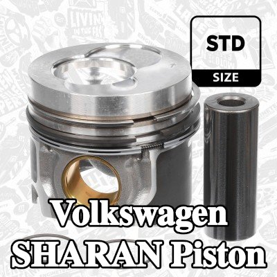ET ENGINETEAM Silindir pistonu 3-4, piston segmanları ile, piston segman taşıyıcısı ile — 2002 Volkswagen Sharan
