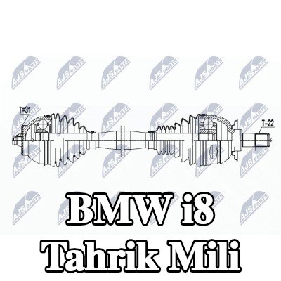 NTY Tahrik mili Ön Aks Sağ, 620mm — BMW i8