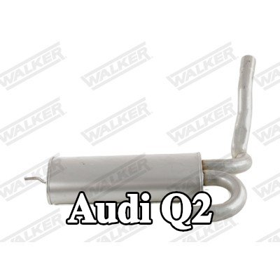 WALKER كاتم الصوت الأوسط 690mm, مع أنبوب, بدون قطع التثبيت — Audi Q2