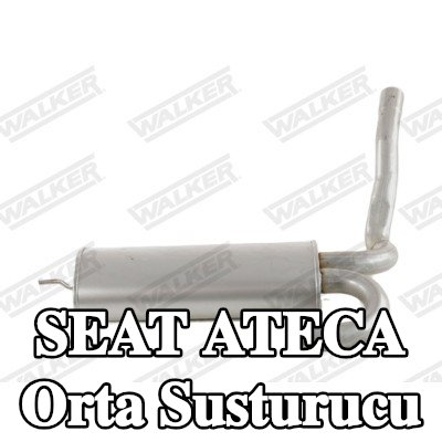 WALKER Orta susturucu 690mm, boru ile, montaj parçaları olmadan — SEAT Ateca