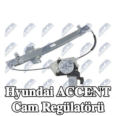 NTY Sol ön cam regülatörü, Elektrikli, elektrik motorlu — Hyundai Accent