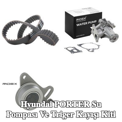 RIDEX Su pompası ve triger kayışı kiti Diş Sayısı: 99, Width: 19mm, sabitleme/montaj malzemesi ile, conta/sızdırmazlık elemanları ile, su pompalı — Hyundai Porter