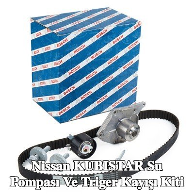 BOSCH Su pompası ve triger kayışı kiti Diş Sayısı: 123, Width: 27mm — Nissan Kubistar